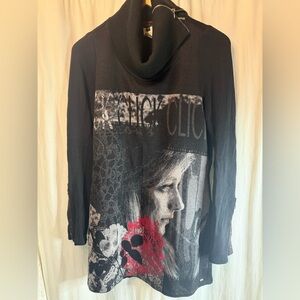 Vex Collection Chic Graphic Cowl Neck Sweater